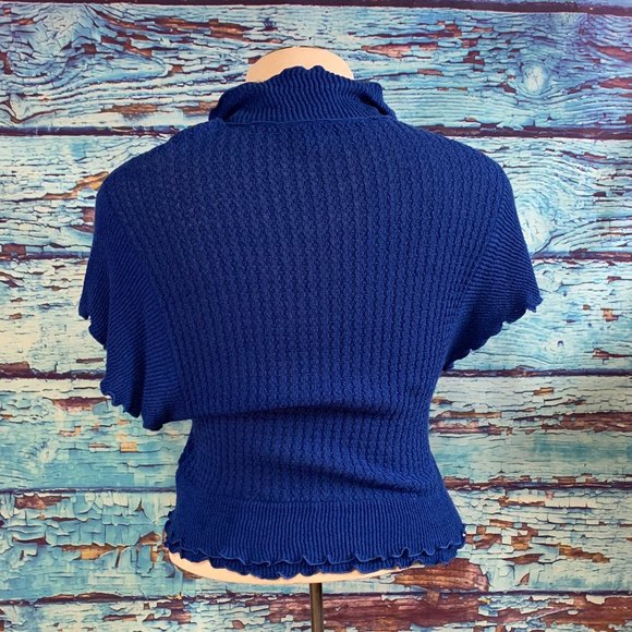 Biance Nygard Tie-Front Short Sleeved Cardigan - Picture 3 of 4